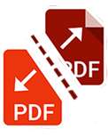 Icon for splitting PDF files.