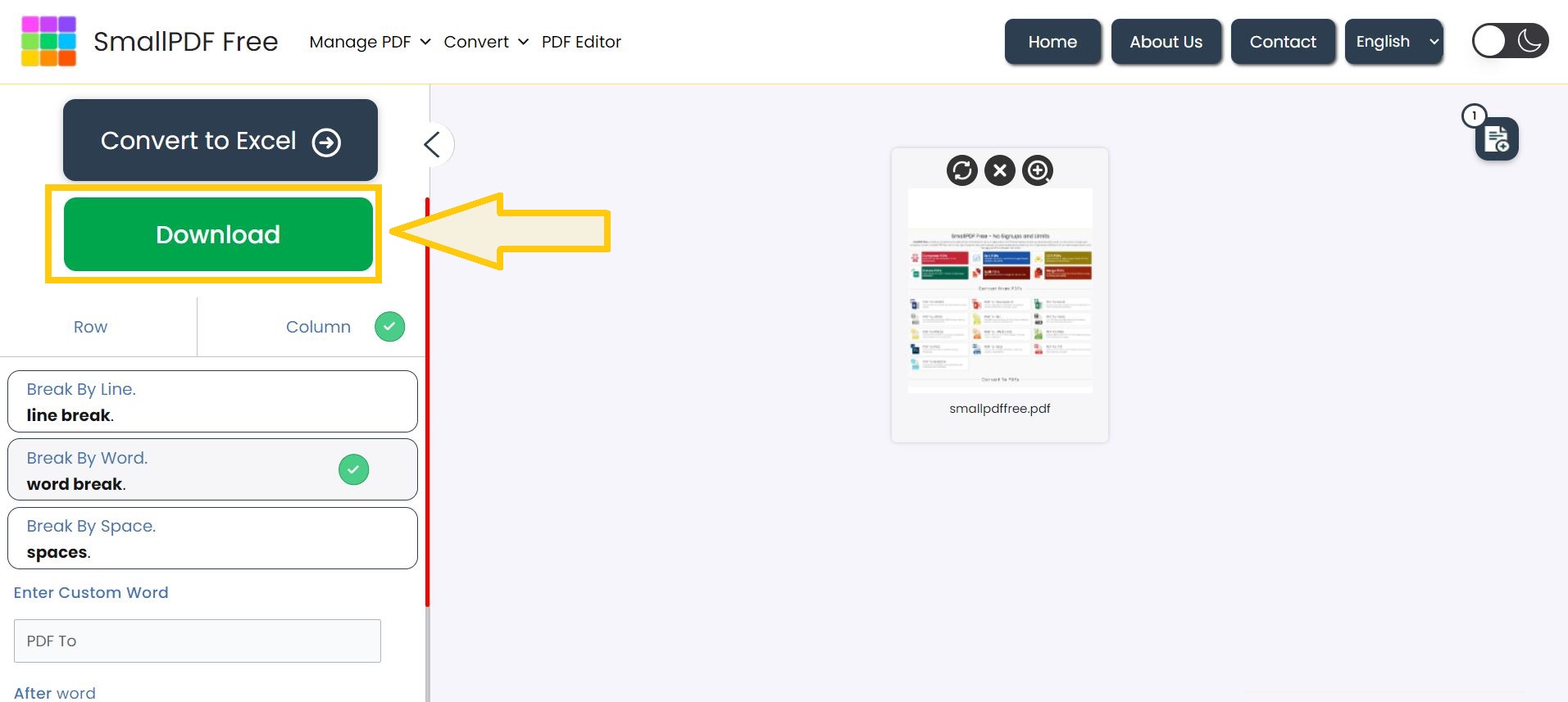 Download your Excel file