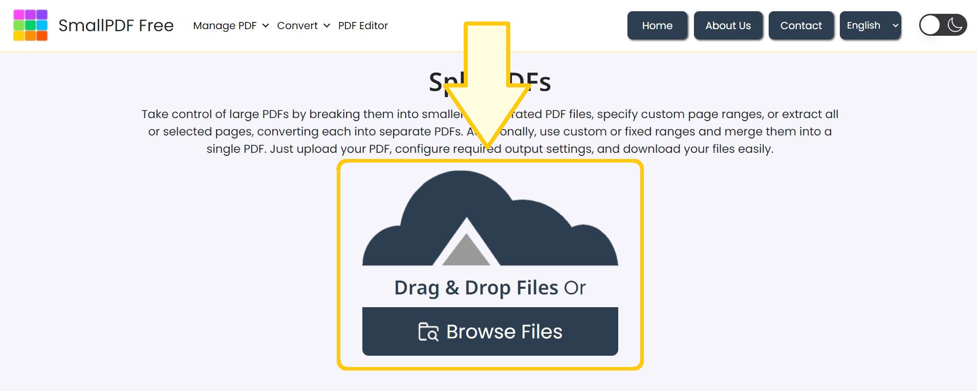 Upload your PDF file to start splitting.